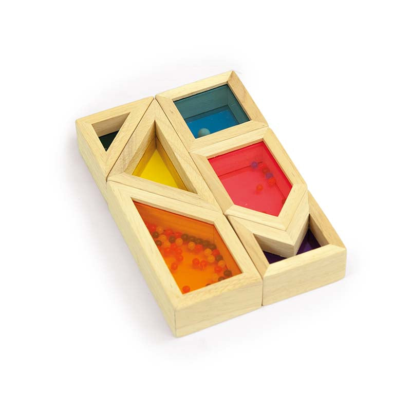 New Color Sound Blocks / Nuevo Juego de Formas Geométricas Translúcidas / mesas de luz /
