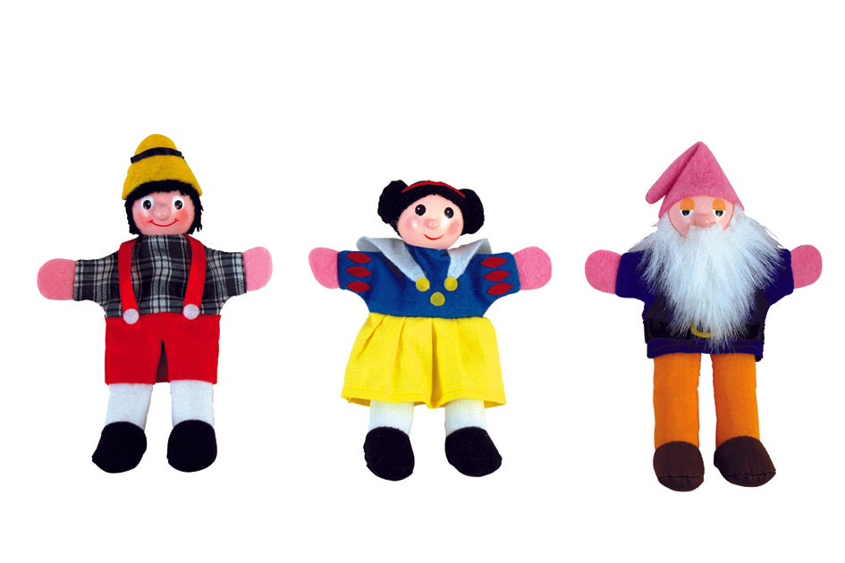 FINGER PUPPETS - 12 characters / blancanieves caperucita / marionetas de dedo cuentos / títeres / teatro