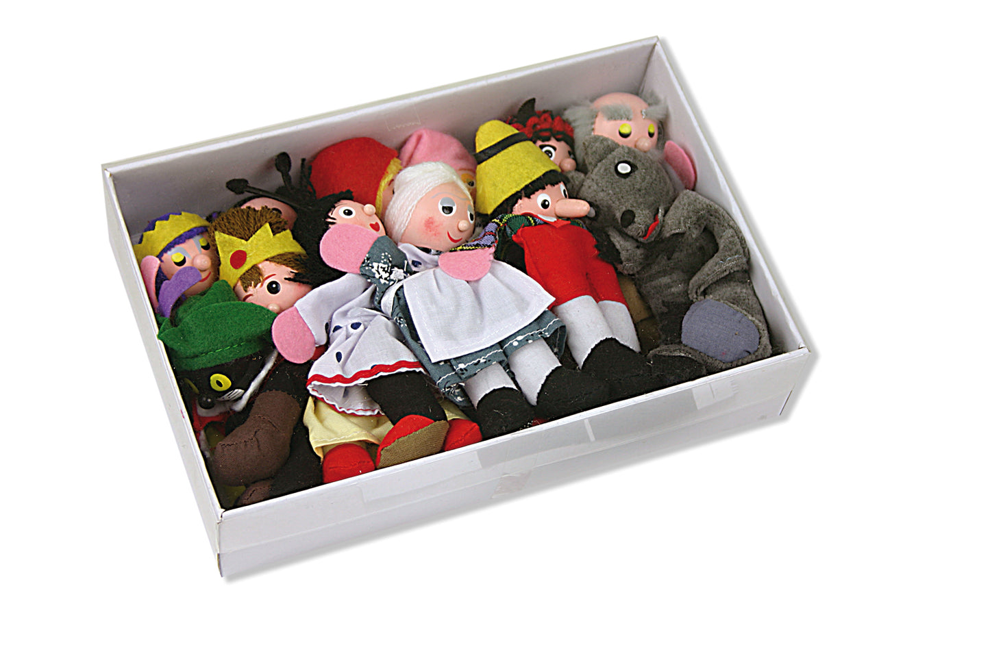 FINGER PUPPETS - 12 characters / blancanieves caperucita / marionetas de dedo cuentos / títeres / teatro