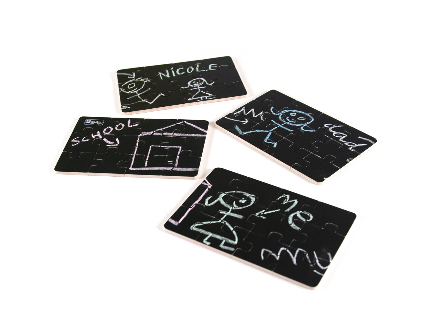 4 Puzzles - Blackboard Diorama / 4 Puzzles - Pizarra Diorama / creativos