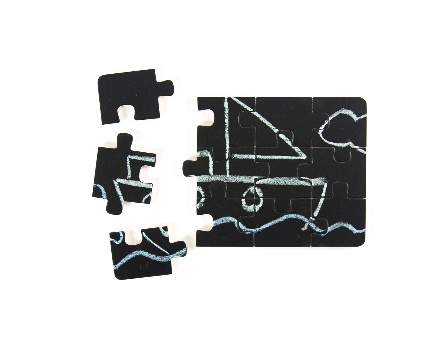 4 Puzzles - Blackboard Diorama / 4 Puzzles - Pizarra Diorama / creativos