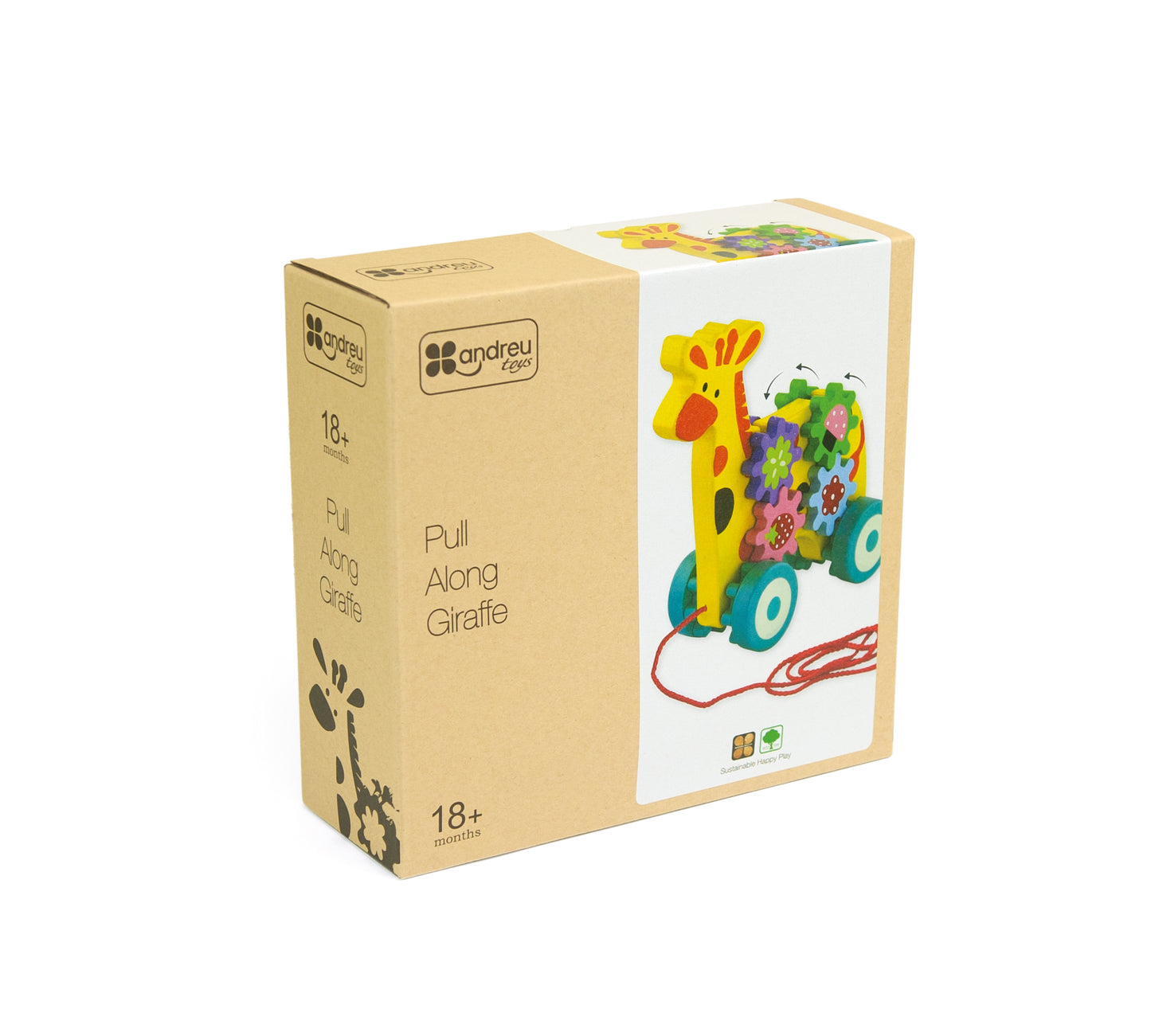 Pull Along Giraffe/ Estira la Girafa / arrastre de madera