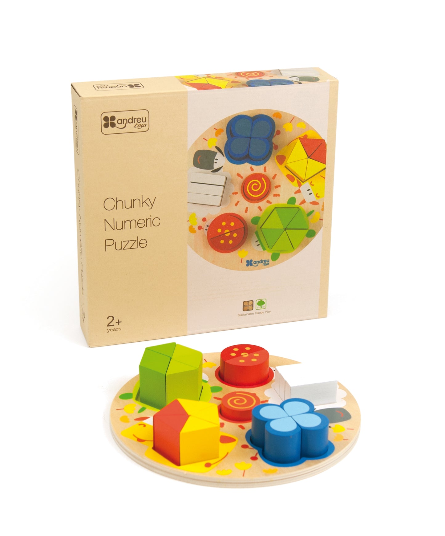 Chunky Numeric Puzzle / Rompecabezas numérico / encaje de madera