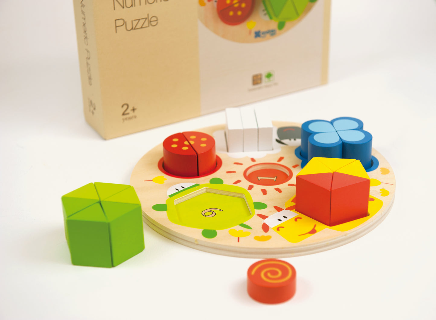 Chunky Numeric Puzzle / Rompecabezas numérico / encaje de madera