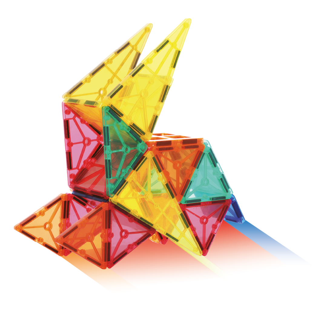 3D COLOR MAGNETIC TILES / Azulejos magnéticos 3D de colores / Piezas magnéticas / Juguete de construcción