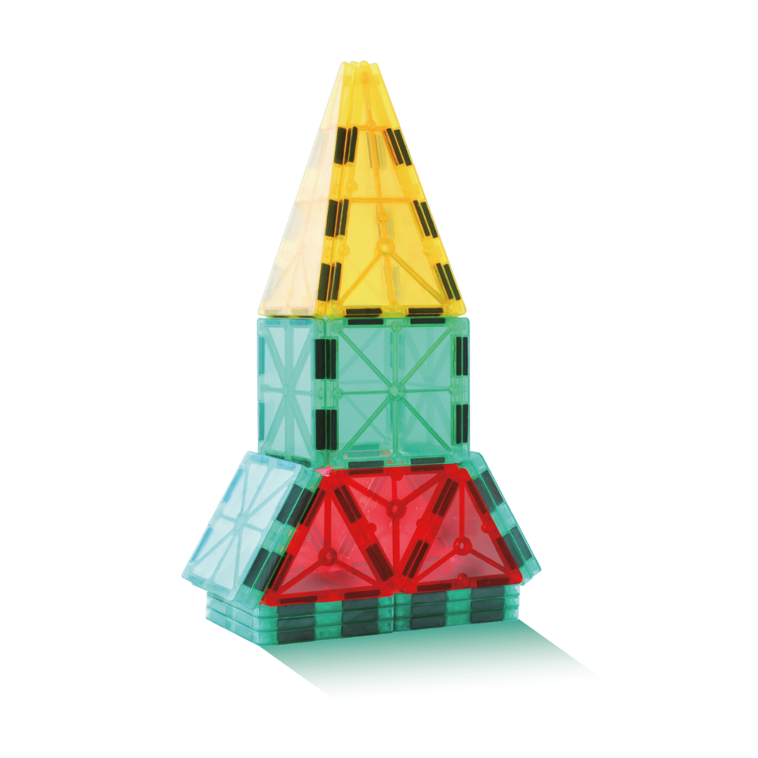 3D COLOR MAGNETIC TILES / Azulejos magnéticos 3D de colores / Piezas magnéticas / Juguete de construcción