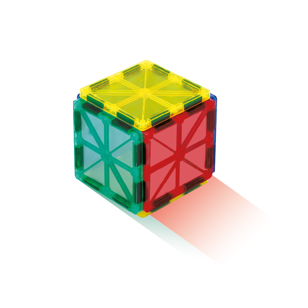 3D COLOR MAGNETIC TILES / Azulejos magnéticos 3D de colores / Piezas magnéticas / Juguete de construcción