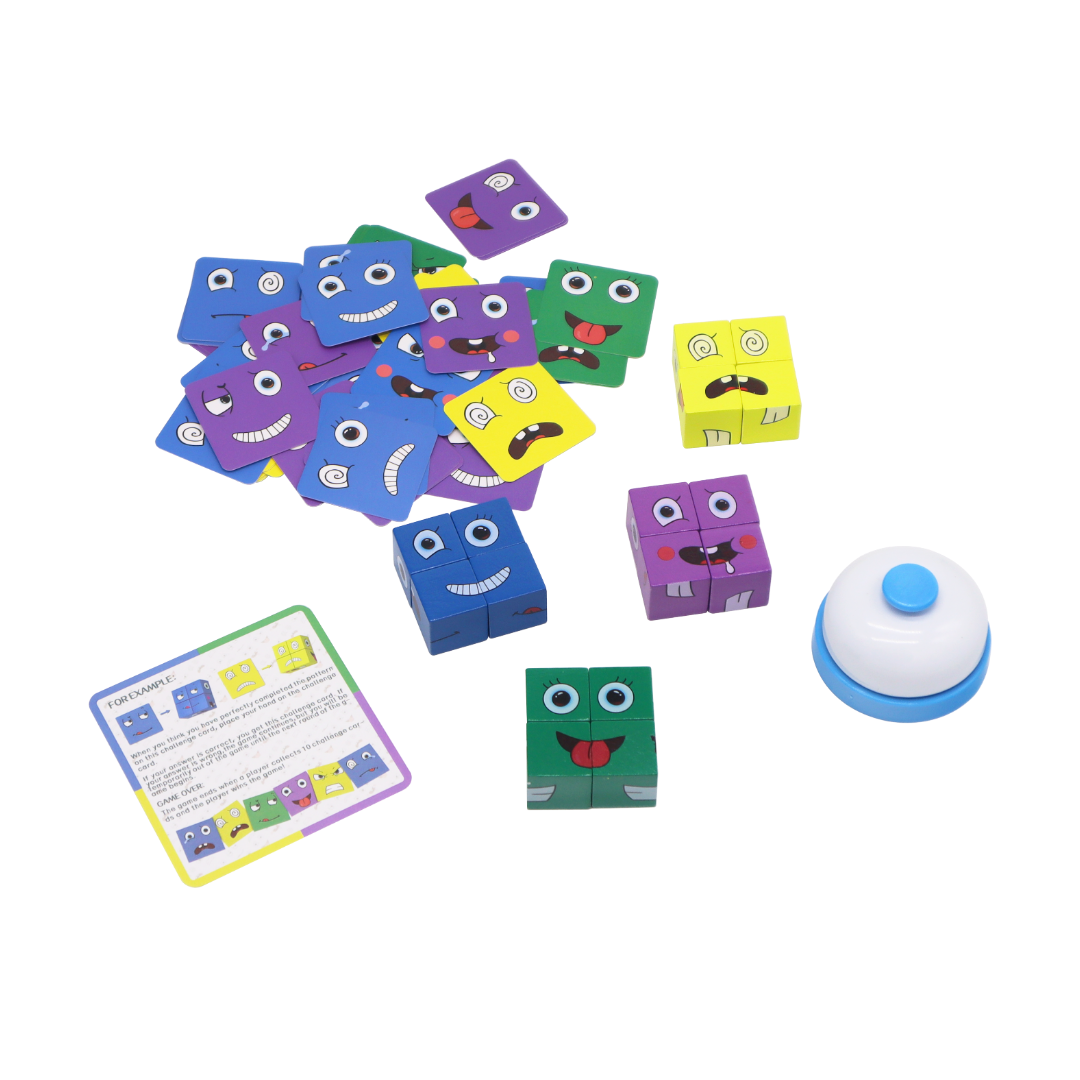 FACE CHANGING GAME / Juego de cambio de caras / Juego de construcción de caras / Juego de habilidades sociales y comunicación