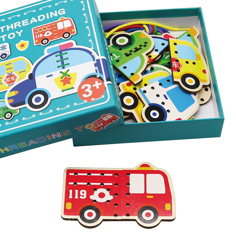 Threading Toy Vehicles / Enhebrar, coser, enlazar vehículos gigantes