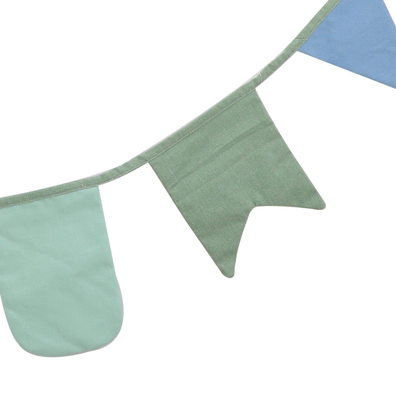 banderín decorativo tonos verdes