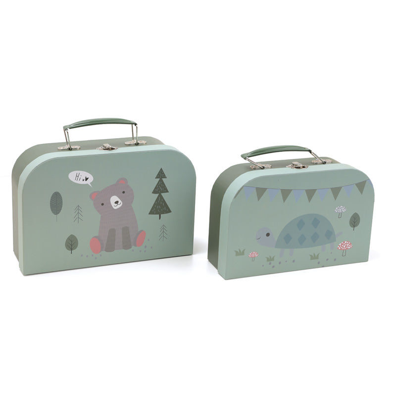 2 Decorative Suitcases / Cajas Decorativas Osito y Tortuga / maletines / maletas