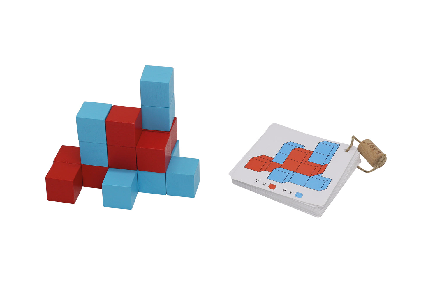 3D Wooden Square Blocks / 30 Cubos para juego 3D / juego cubos / juego de mesa