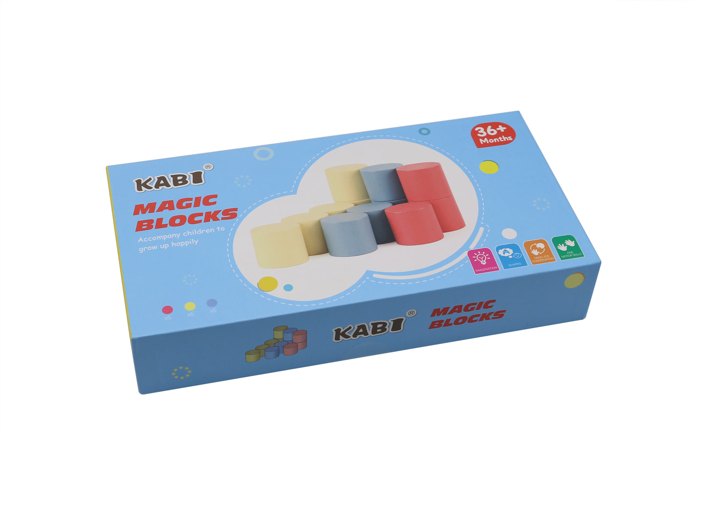 3D Wooden Cylinder Blocks / Juego bloques 3D / juego cilindros / juego de mesa