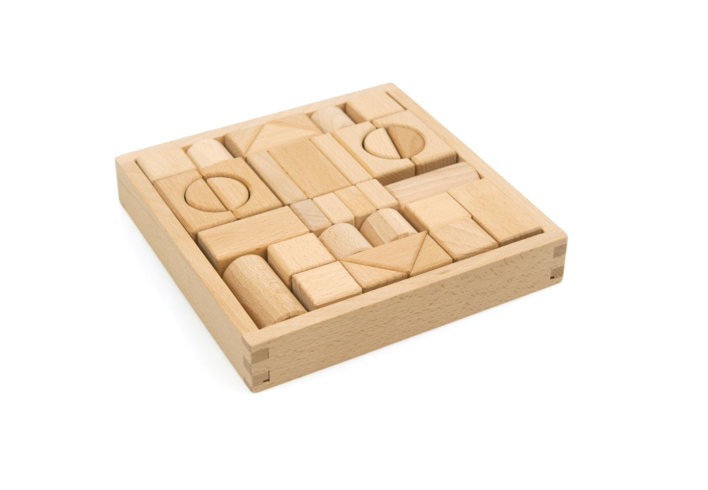 Wooden Blocks Nature - 35 Pcs. / Bloques de madera construcción