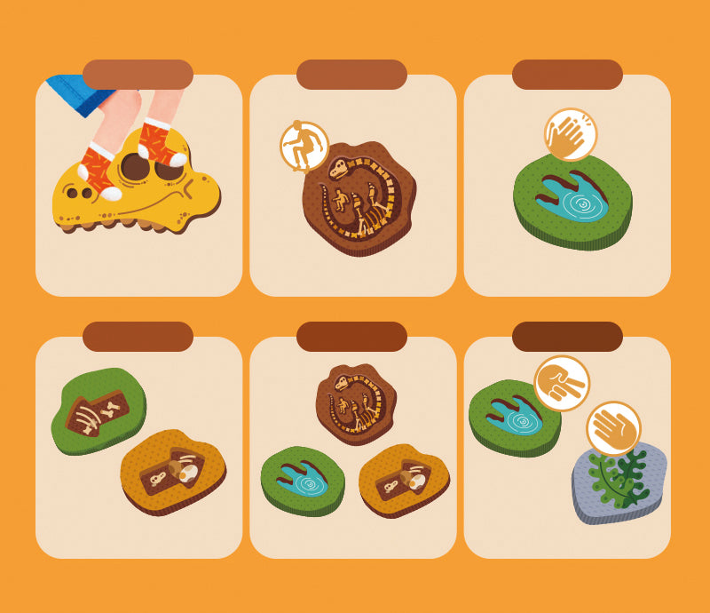 Dinosaur Floor Sticker / Rayuela con dinosaurios / juego rayuela / adhesivos