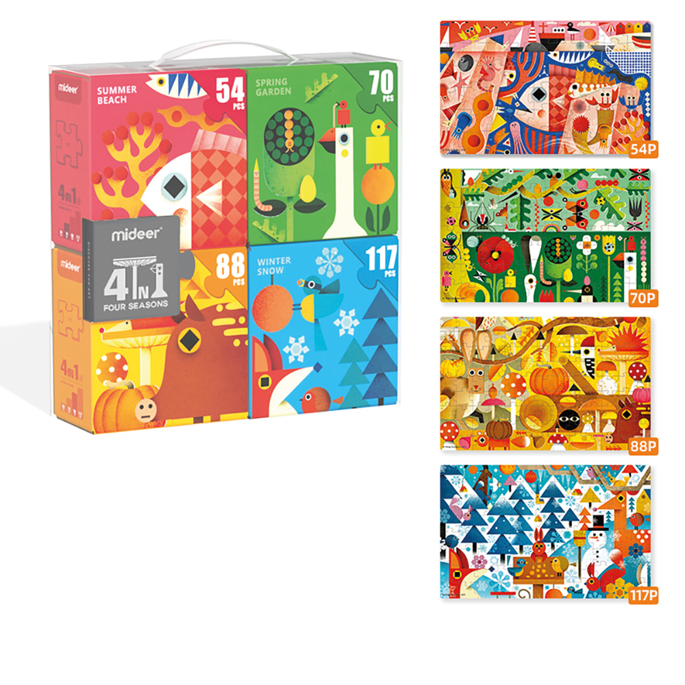 4 in 1 Puzzle - Four Seasons / Puzzle 4 en 1 las 4 estaciones