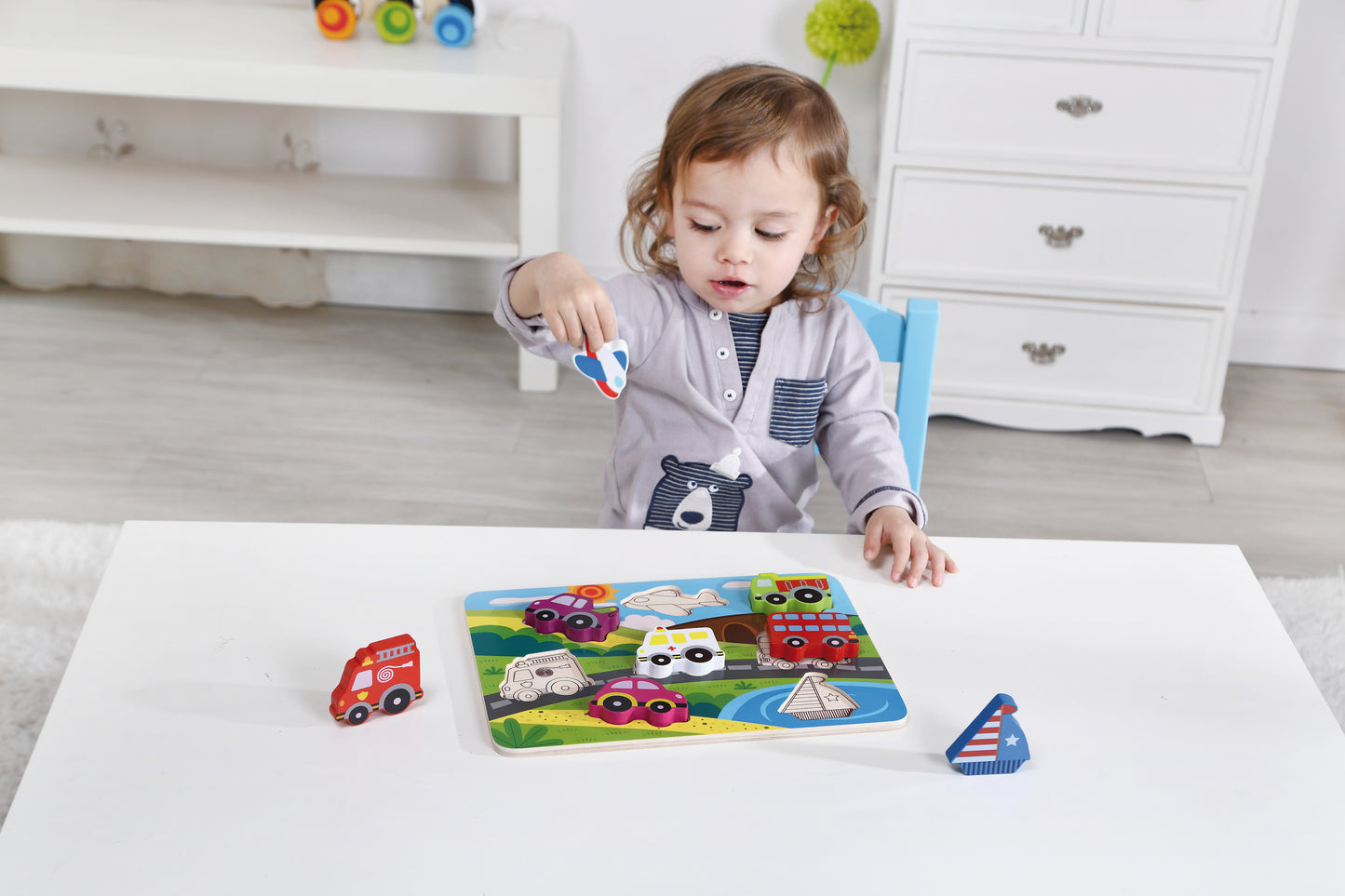 Chunky Puzzle Transportation / encaje de madera transportes / coches y camiones