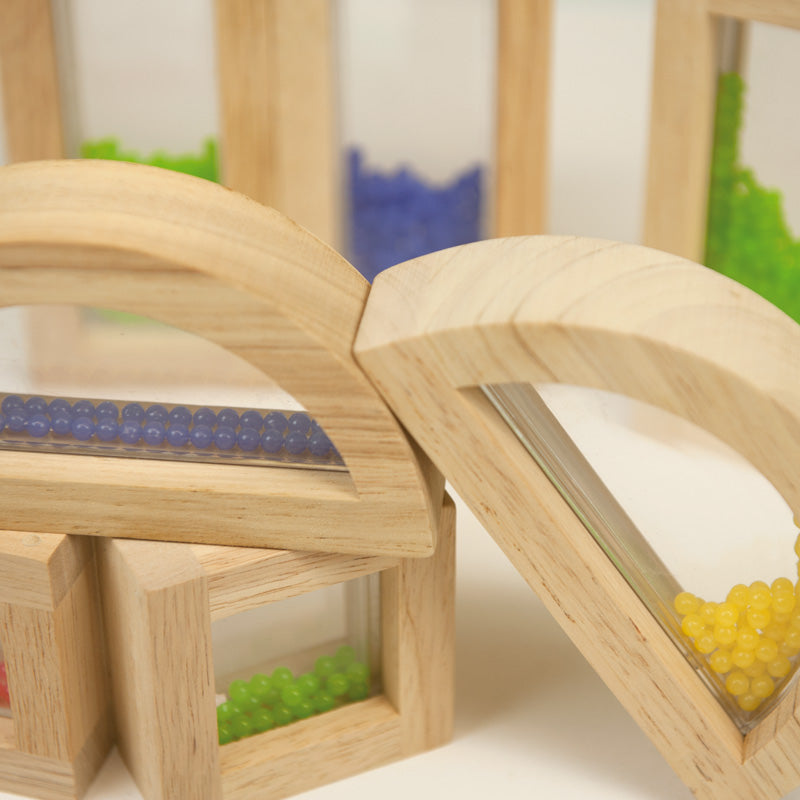 8 pcs. Wooden Blocks Beads / Bloques Translúcidos Bolas - 8 pcs