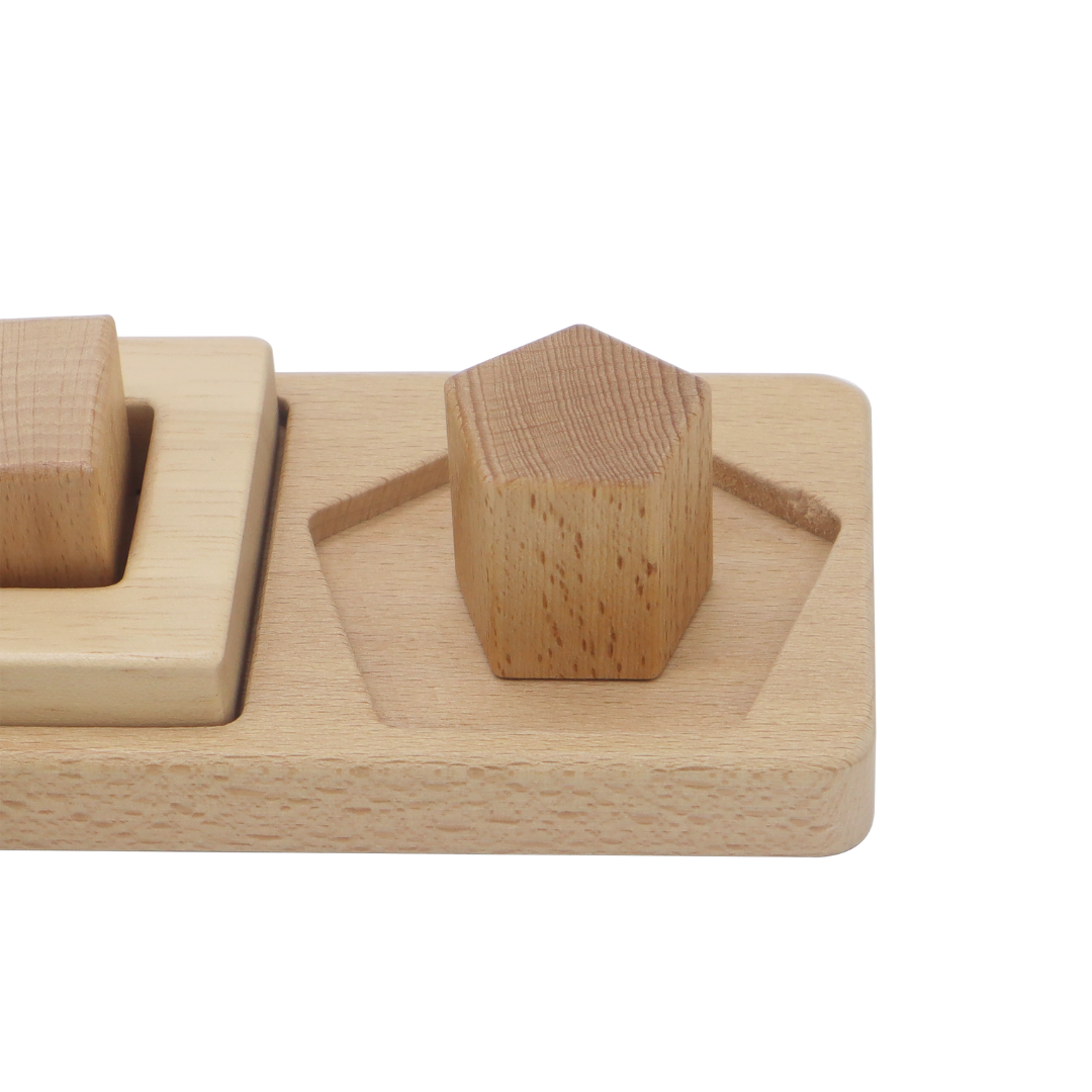 3D GEO FIGURES / Figuras geométricas en 3D / Puzzle de madera geométrico / Juego educativo de encaje