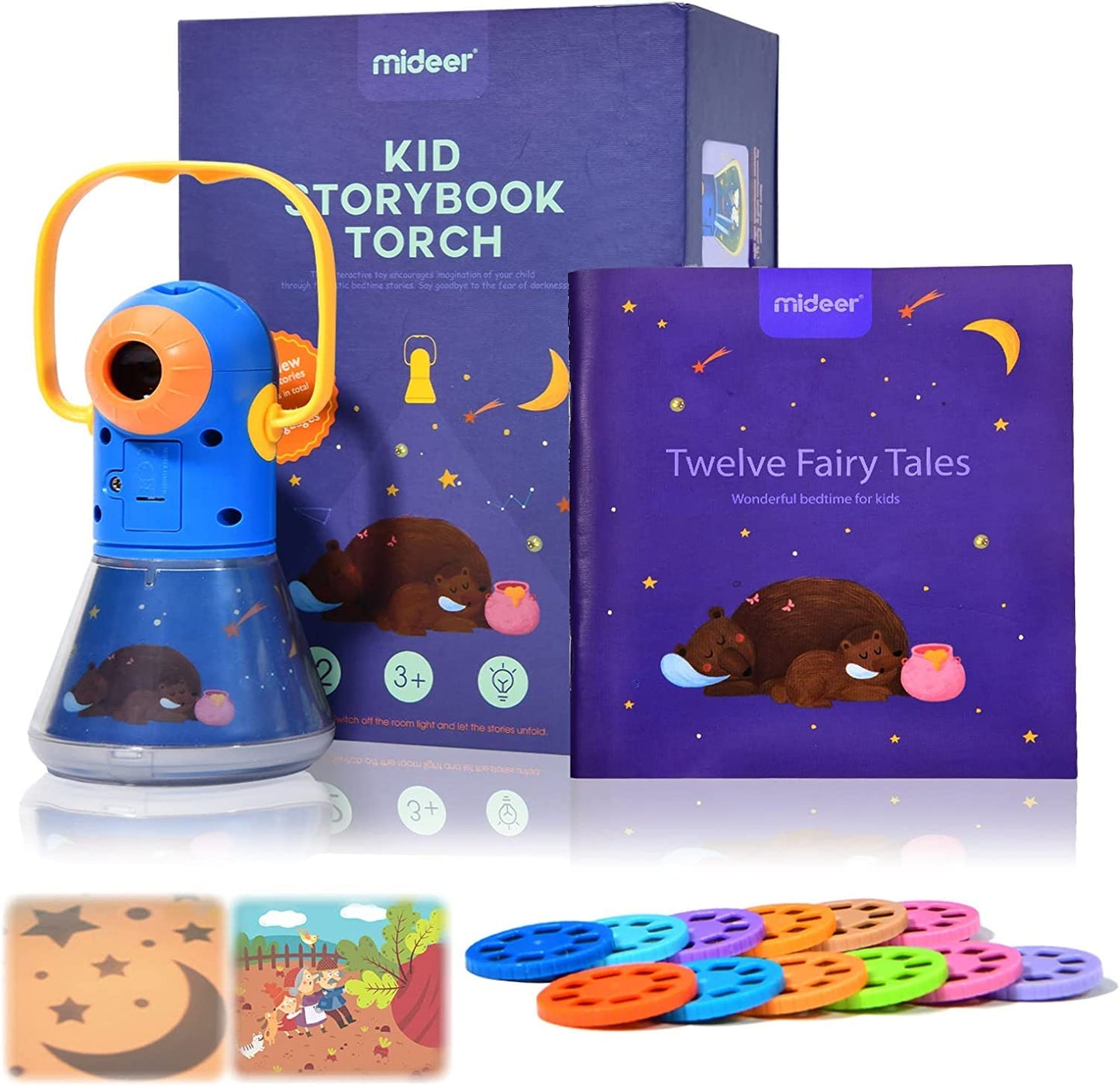 Kids Storybook Torch With 12 Stories / Linterna proyectora de cuentos y noche estrellada
