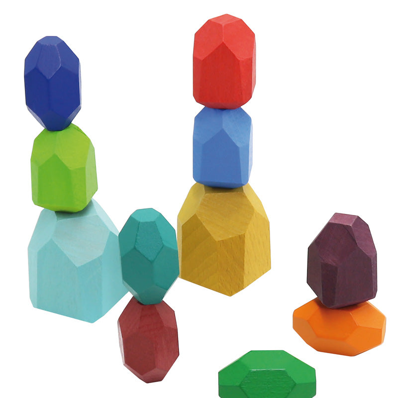rocas apilables de madera