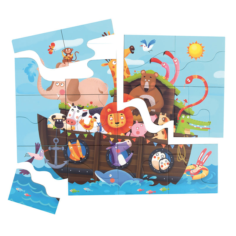 2 Sided Puzzle Noah's Ark / Puzzle Arca de Noé - Reversible