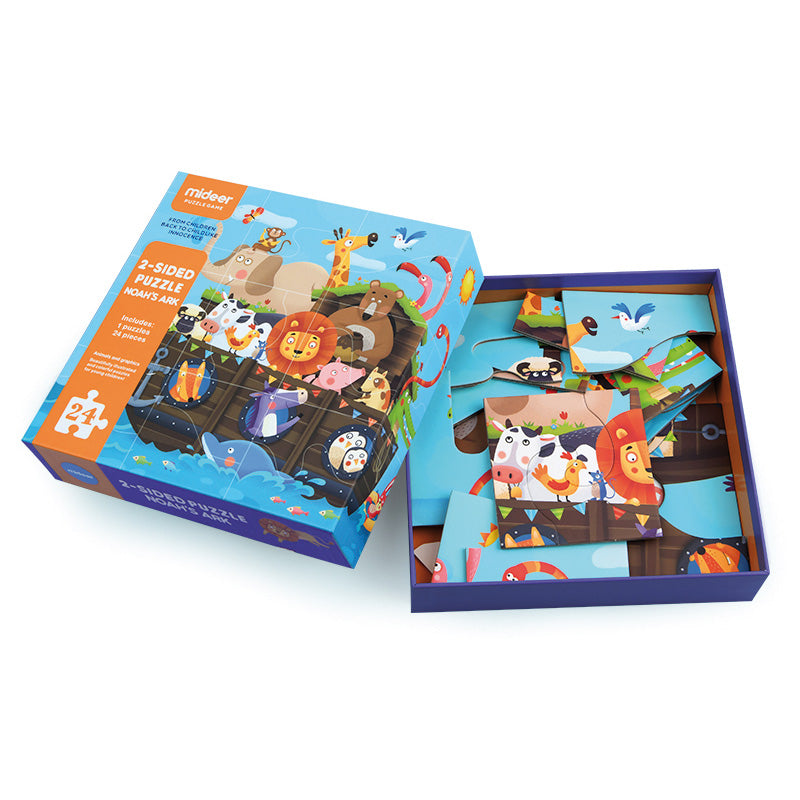 2 Sided Puzzle Noah's Ark / Puzzle Arca de Noé - Reversible
