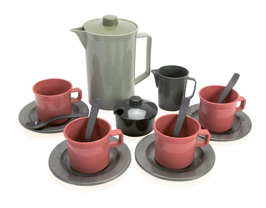 Green bean coffe set - 4 People / Juego de café reciclable - 4 Personas / cocinas / plastico reciclado