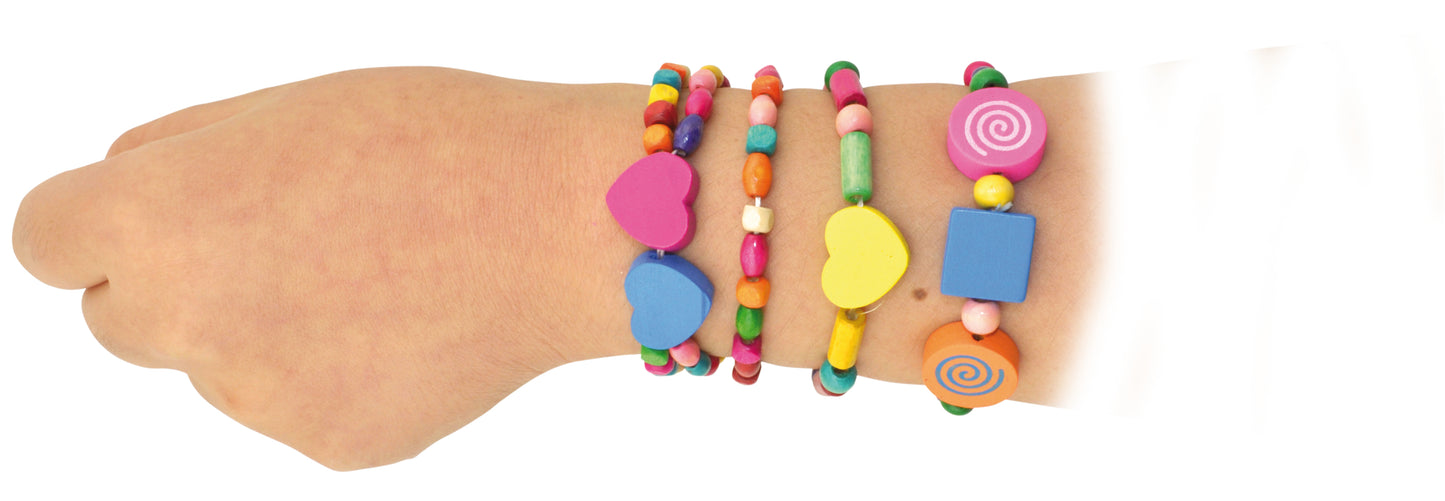 COLOURFUL WOODEN BEAD BRACELETS / PULSERAS DE CUENTAS DE MADERA / collares / manualidades