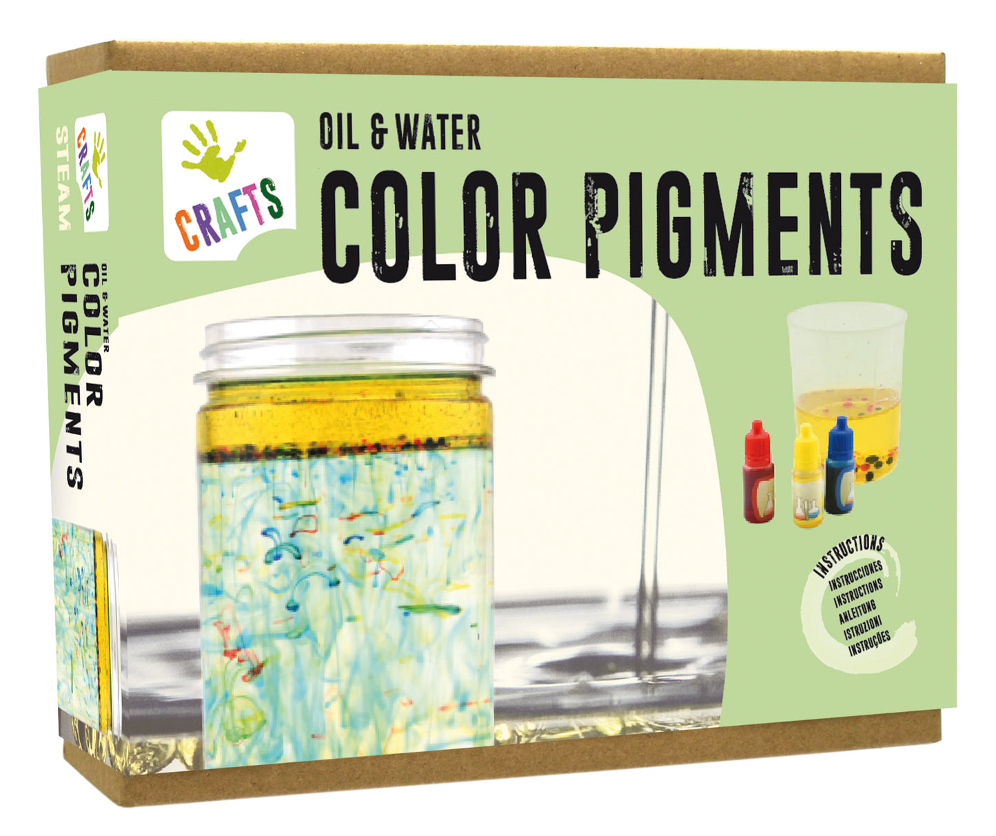 Oil & Water Color Pigments / Juego de colores con agua y aceite / steam / stem / manualidades