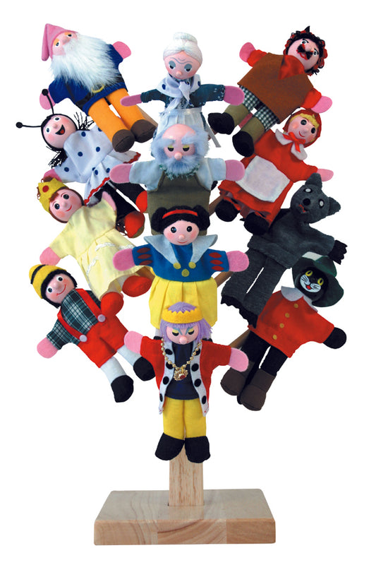 FINGER PUPPETS DISPLAY - 12 characters / marionetas de dedo cuentos / títeres / teatro