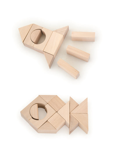 BLOQUES DE MADERA NATURAL 100 PCS / 100 NATURAL BLOCKS / juego de construcción