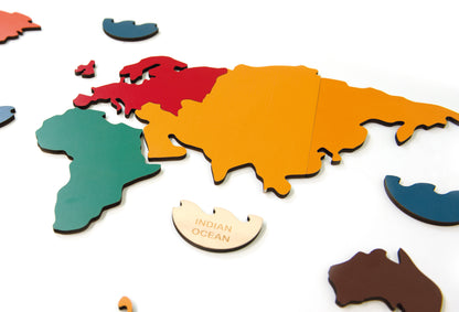 Continents Map Puzzle / Puzzle mapa de los Conitnentes / montessori