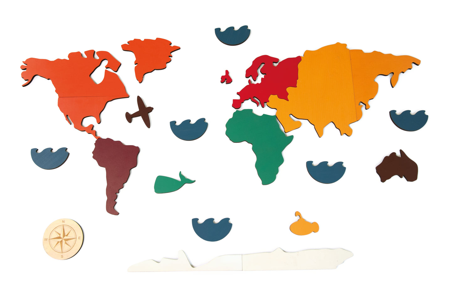 Continents Map Puzzle / Puzzle mapa de los Conitnentes / montessori