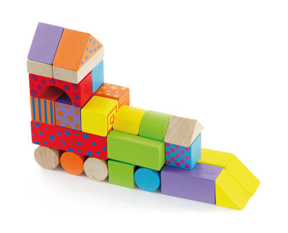 100 Wooden Blocks / 100 BLOQUES DE MADERA CONSTRUCCION / construcciones