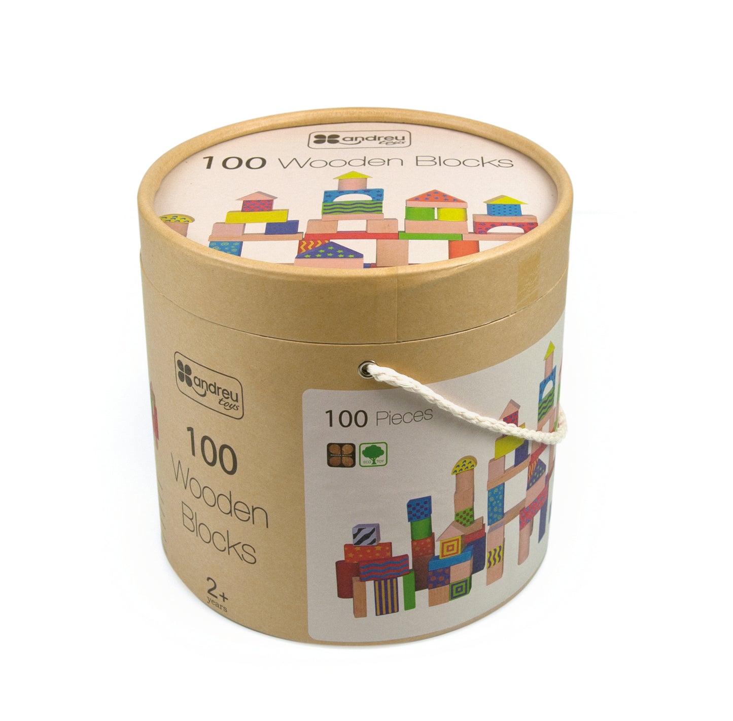 100 Wooden Blocks / 100 BLOQUES DE MADERA CONSTRUCCION / construcciones