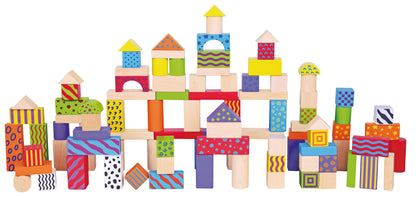 100 Wooden Blocks / 100 BLOQUES DE MADERA CONSTRUCCION / construcciones