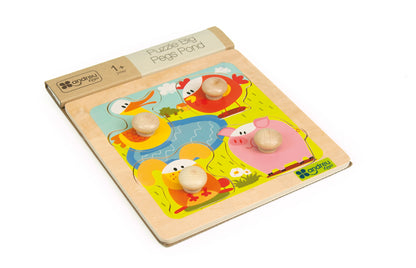 Puzzle Big Pegs - Pond / Puzzle Big Pegs - Estanque / encaje animales