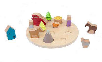 3D Puzzle Farm / Puzzle 3D Granja / encaje madera / puzzle madera