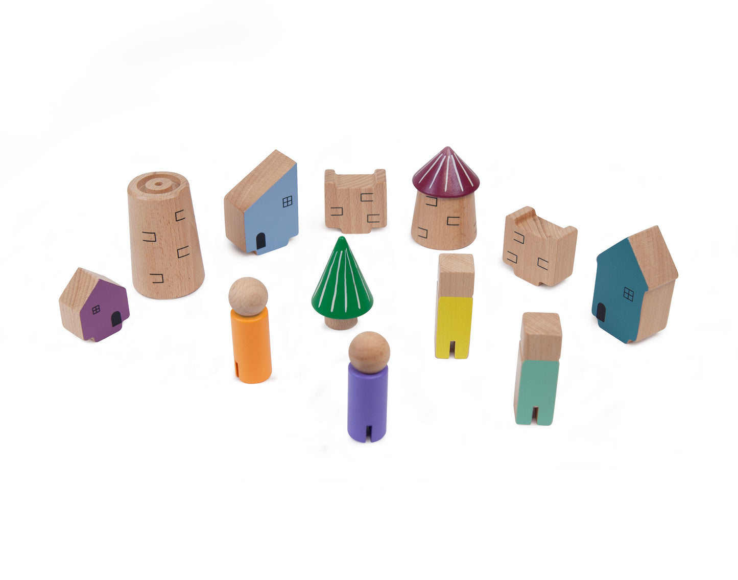 3D-PUZZLE VILLAGE / Puzzle de la ciudad en 3D / encaje madera / pueblo medieval
