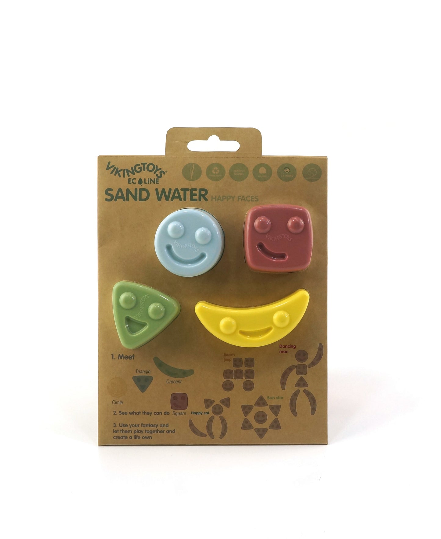 ECOLINE SAND SMILING FACES - 4 mod. / moldes eco / playa y arena / arenero /