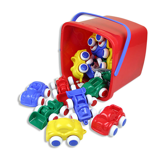 BUCKET SET CHUBBIES (5 MOD.) - 15 piece / vehiculos flexibles / coches y camiones