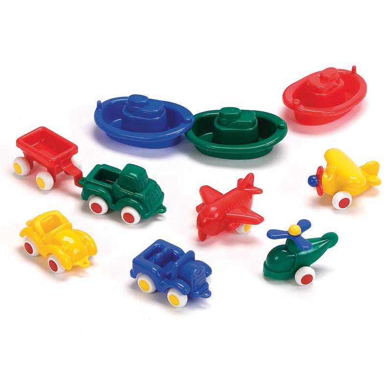 CARDBOARD BUCKET SET - 10 piece / vehiculos flexibles / coches y camiones