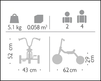 Triciclo Endurance 2-4 Años