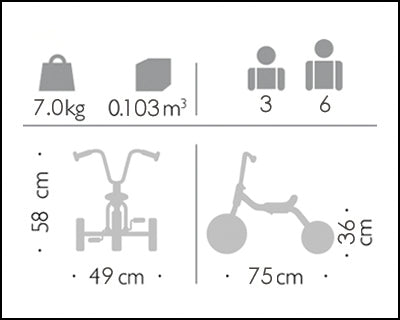 Triciclo Endurance 3-6 Años