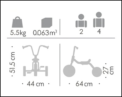 PERFORMANCE TRIKE 2-4 YEARS / triciclos de metal