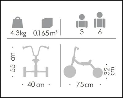 Bicicleta de Equilibrio 3-4 Años / colegios / triciclos / sin pedales