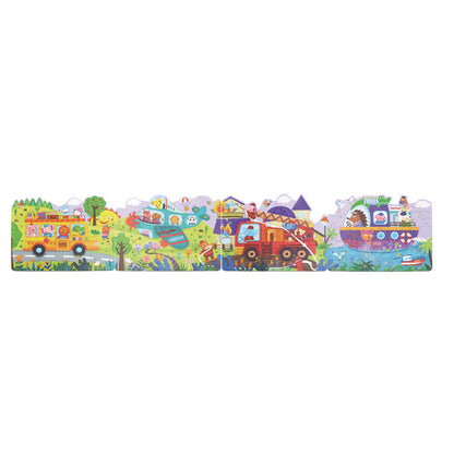 4 In 1 Grow Up Puzzle - Interesting Traffic / Puzzles Tráfico 4 en 1 / puzzle vehículos