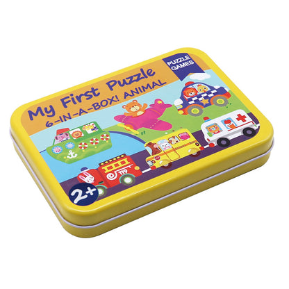 My First Puzzle 6 In A Box Vehicles & Plane / Puzzle Vehiculos y avión