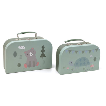 2 Decorative Suitcases / Cajas Decorativas Osito y Tortuga / maletines / maletas